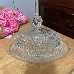 Real Crystal butter dish